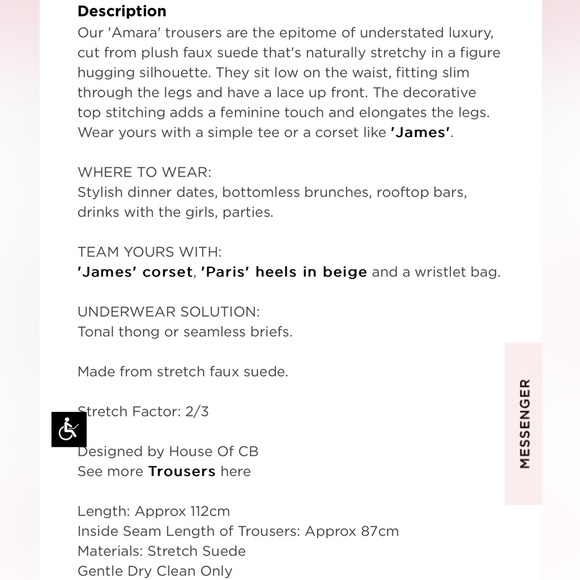 House of CB Amara Pants faux leather - Picture 7 of 7